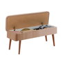 Hanah Home Banco 0900 - 2, Nogal y Piedra, Banco Elegante y Versátil de Tablero de Partículas, 90 cm Ancho x 39 cm Profundidad x 40 cm Alto
